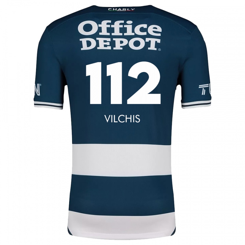 Bambino Maglia Leonardo Vílchis #112 Blu Bianco Kit Gara Home 2024/25 Maglietta