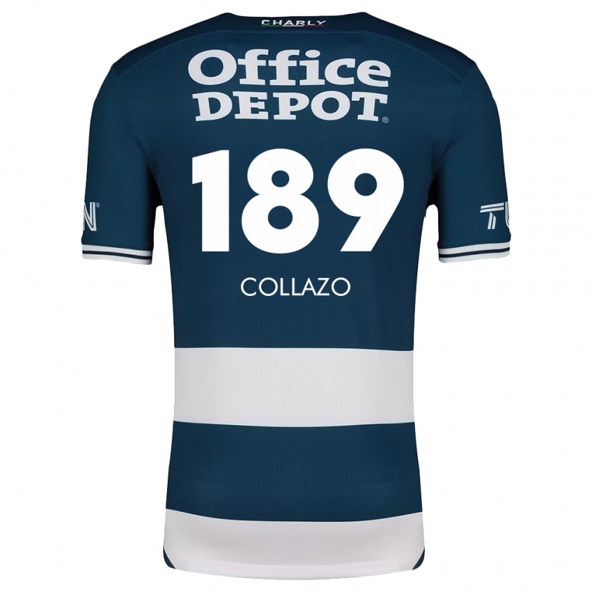 Bambino Maglia David Collazo #189 Blu Bianco Kit Gara Home 2024/25 Maglietta