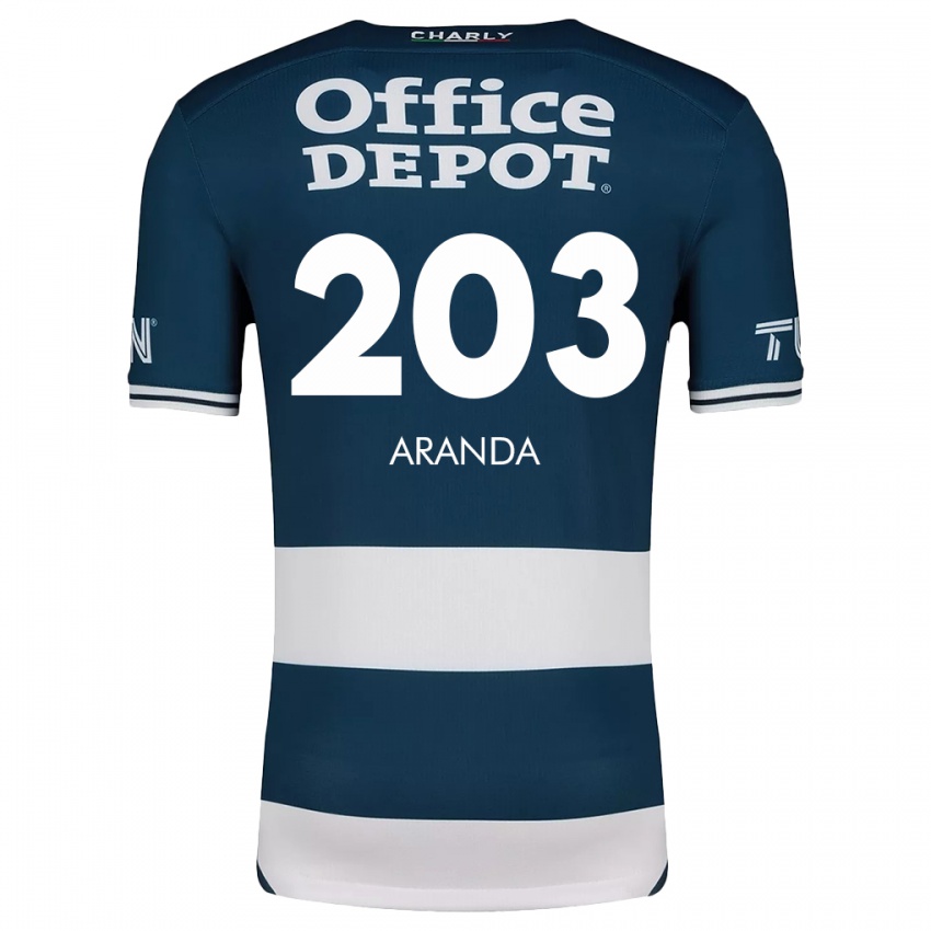 Bambino Maglia Juan Aranda #203 Blu Bianco Kit Gara Home 2024/25 Maglietta