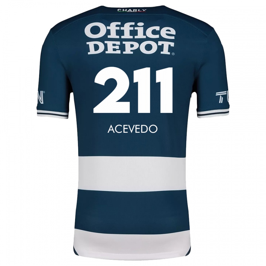 Bambino Maglia Gerardo Acevedo #211 Blu Bianco Kit Gara Home 2024/25 Maglietta