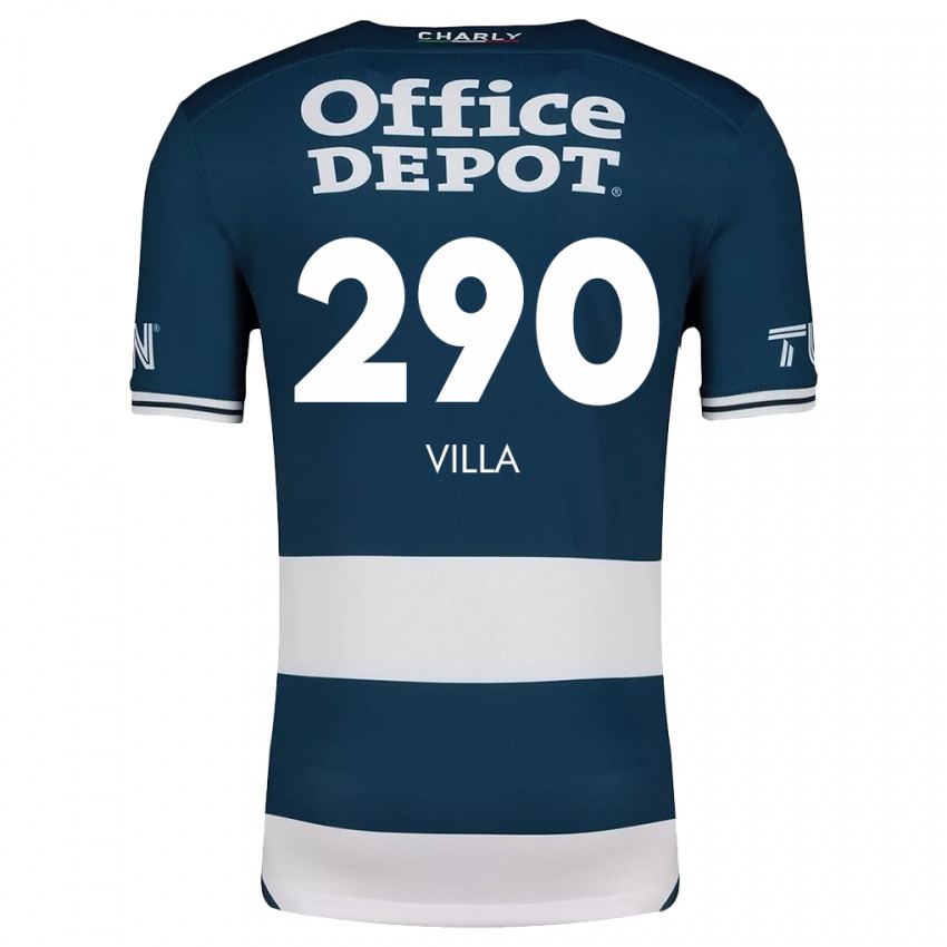 Bambino Maglia Adrián Villa #290 Blu Bianco Kit Gara Home 2024/25 Maglietta