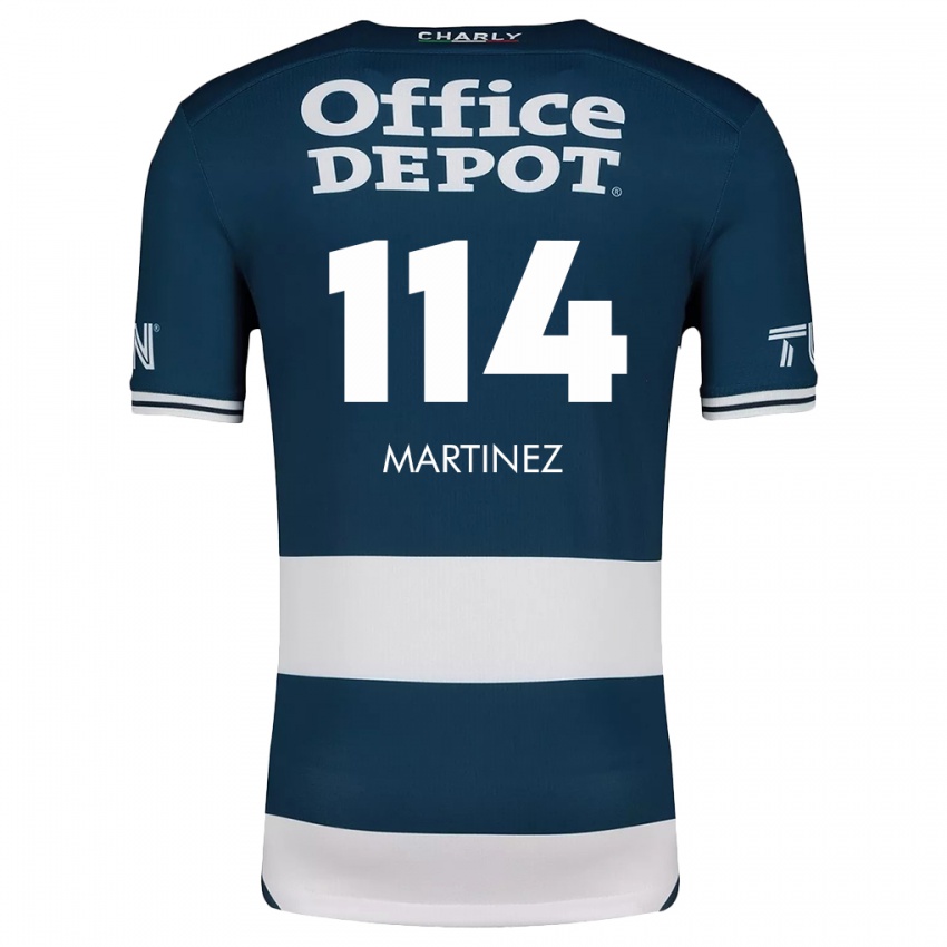 Bambino Maglia Jesús Martínez #114 Blu Bianco Kit Gara Home 2024/25 Maglietta