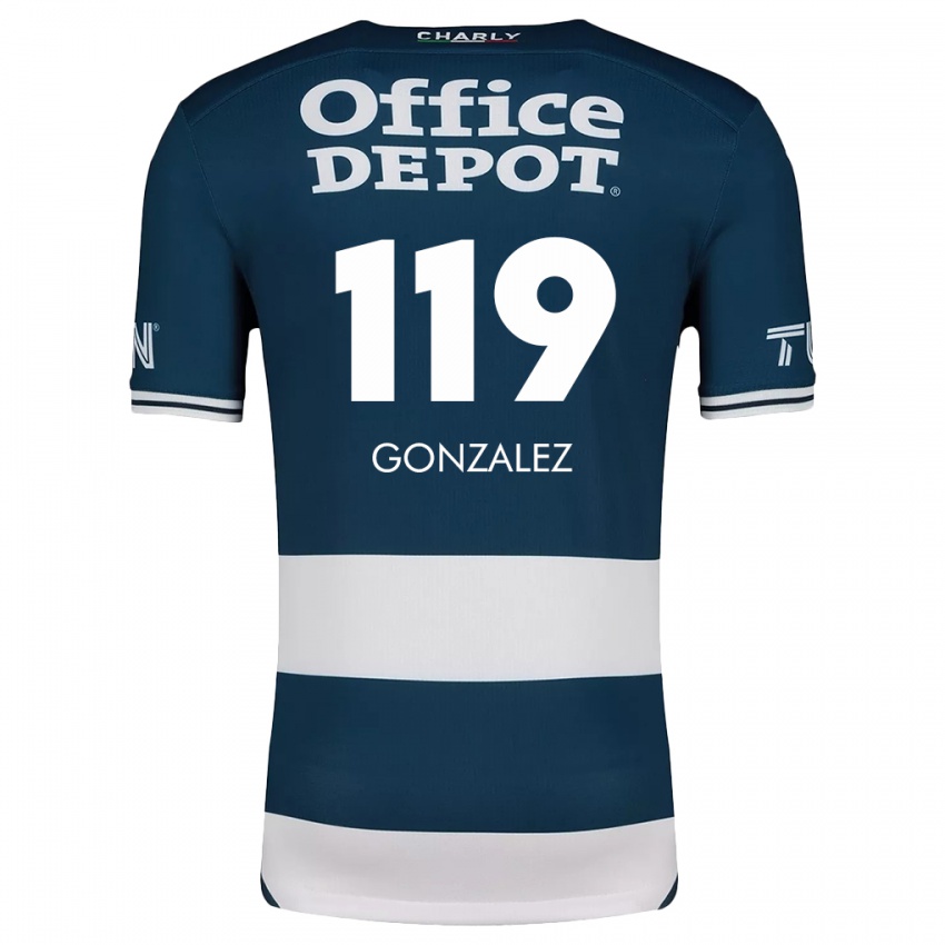 Bambino Maglia Juan González #119 Blu Bianco Kit Gara Home 2024/25 Maglietta