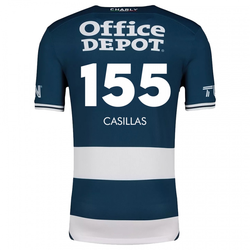 Bambino Maglia Johan Casillas #155 Blu Bianco Kit Gara Home 2024/25 Maglietta