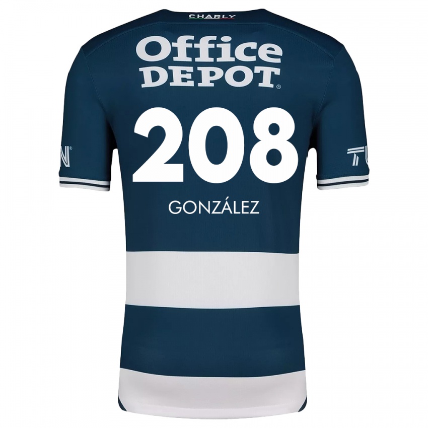 Bambino Maglia Osvaldo González #208 Blu Bianco Kit Gara Home 2024/25 Maglietta