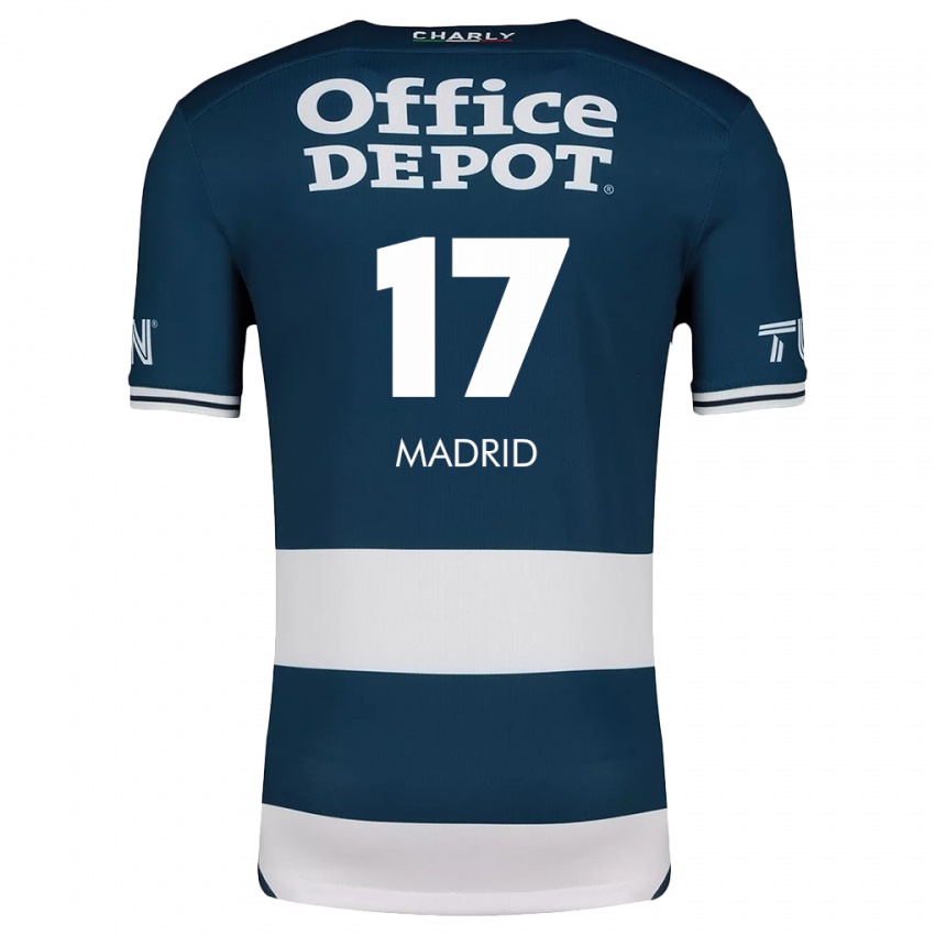 Bambino Maglia Yanín Madrid #17 Blu Bianco Kit Gara Home 2024/25 Maglietta