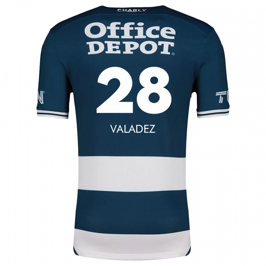 Bambino Maglia Julia Valadez #28 Blu Bianco Kit Gara Home 2024/25 Maglietta