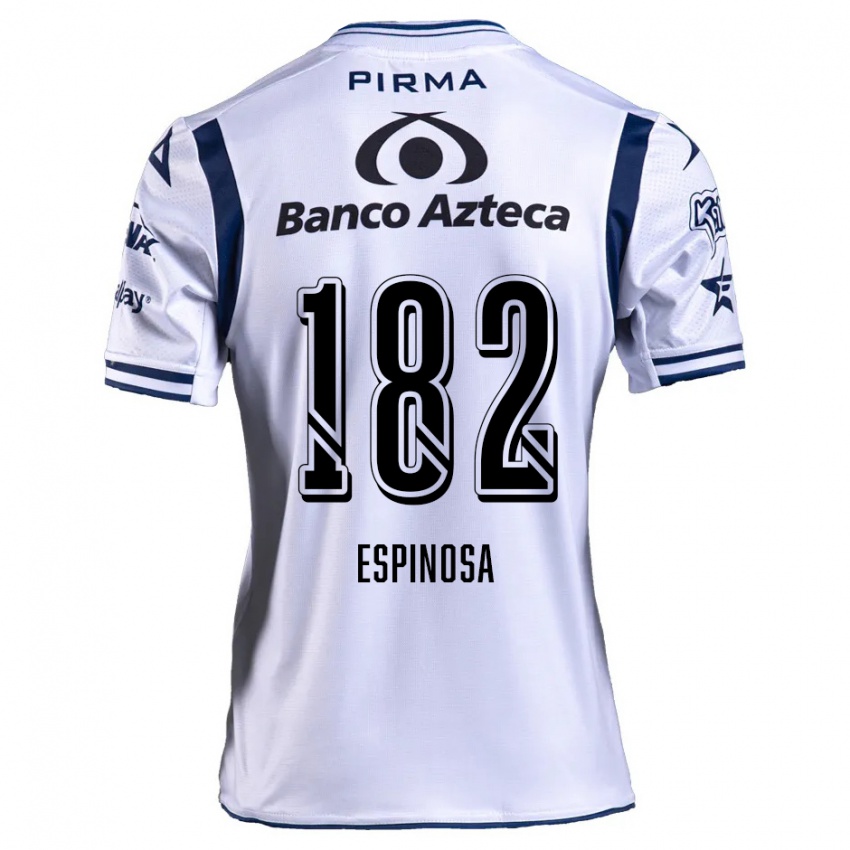 Bambino Maglia Daniel Espinosa #182 Bianco Blu Navy Kit Gara Home 2024/25 Maglietta