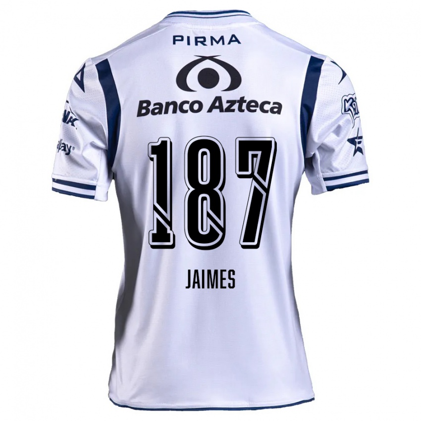 Bambino Maglia Tristhan Jaimes #187 Bianco Blu Navy Kit Gara Home 2024/25 Maglietta