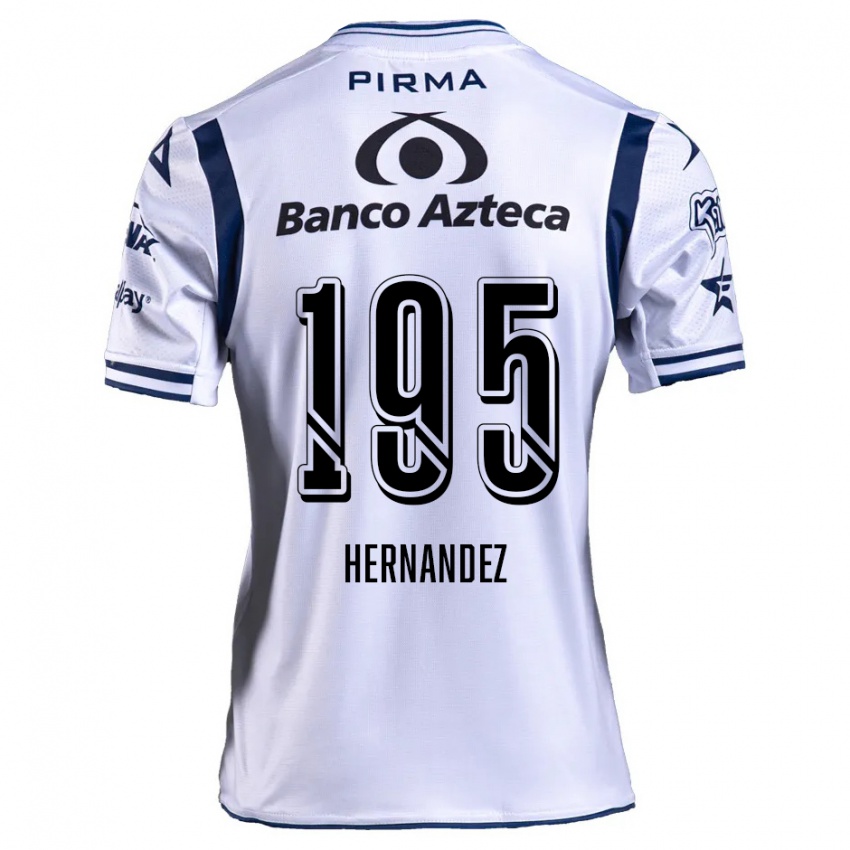 Bambino Maglia Daniel Hernández #195 Bianco Blu Navy Kit Gara Home 2024/25 Maglietta