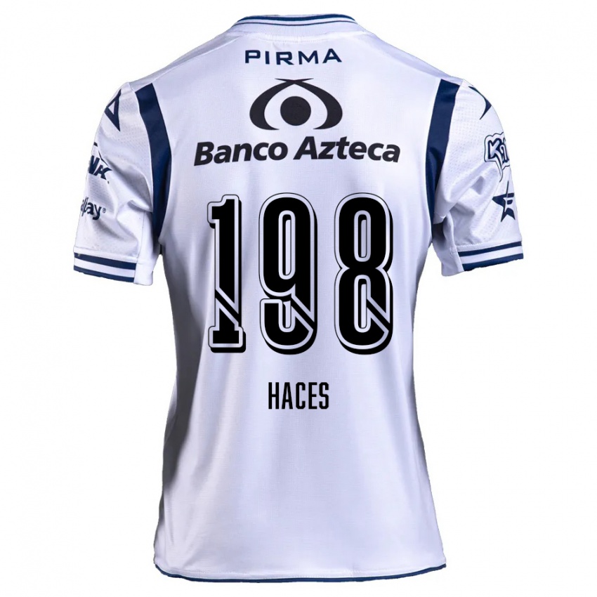 Bambino Maglia Daniel Haces #198 Bianco Blu Navy Kit Gara Home 2024/25 Maglietta