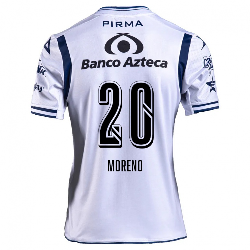 Bambino Maglia Ximena Moreno #20 Bianco Blu Navy Kit Gara Home 2024/25 Maglietta