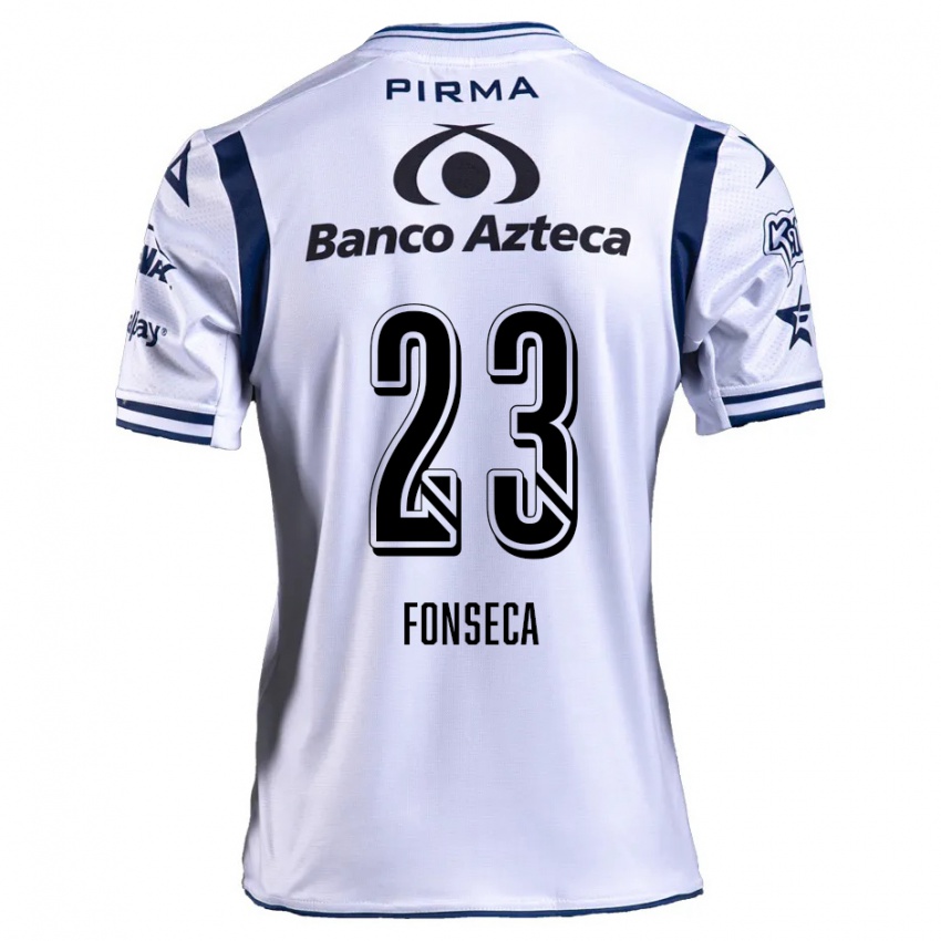 Bambino Maglia Camila Fonseca #23 Bianco Blu Navy Kit Gara Home 2024/25 Maglietta