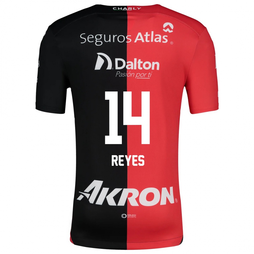 Bambino Maglia Luis Reyes #14 Rosso Nero Kit Gara Home 2024/25 Maglietta