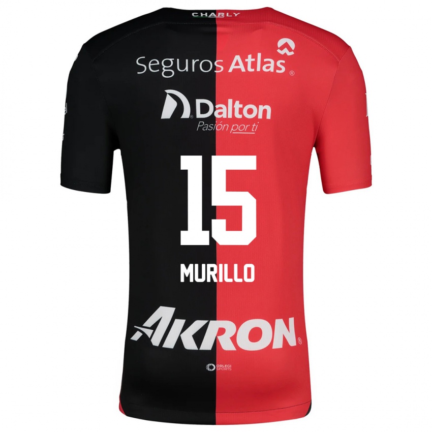 Bambino Maglia Jhon Murillo #15 Rosso Nero Kit Gara Home 2024/25 Maglietta