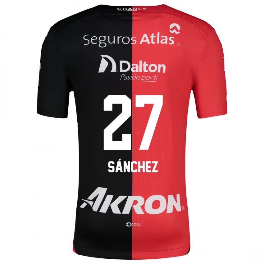 Bambino Maglia Antonio Sánchez #27 Rosso Nero Kit Gara Home 2024/25 Maglietta