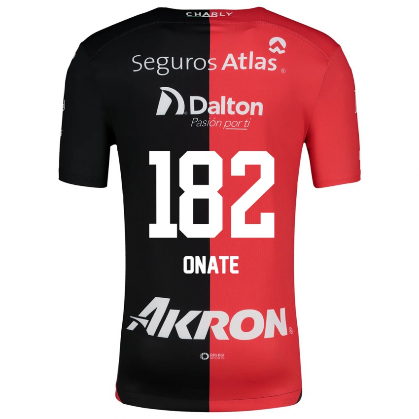 Bambino Maglia Axel Oñate #182 Rosso Nero Kit Gara Home 2024/25 Maglietta