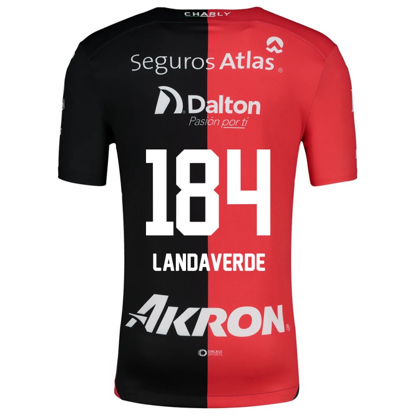 Bambino Maglia Antero Landaverde #184 Rosso Nero Kit Gara Home 2024/25 Maglietta