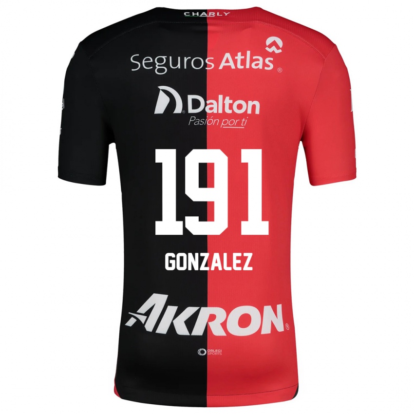 Bambino Maglia Juan González #191 Rosso Nero Kit Gara Home 2024/25 Maglietta