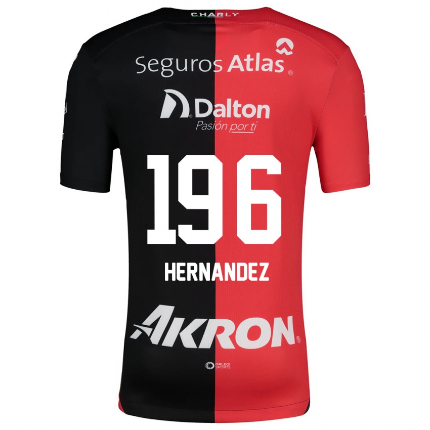 Bambino Maglia Miguel Hernández #196 Rosso Nero Kit Gara Home 2024/25 Maglietta