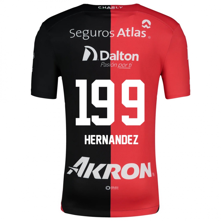 Bambino Maglia Sergio Hernández #199 Rosso Nero Kit Gara Home 2024/25 Maglietta