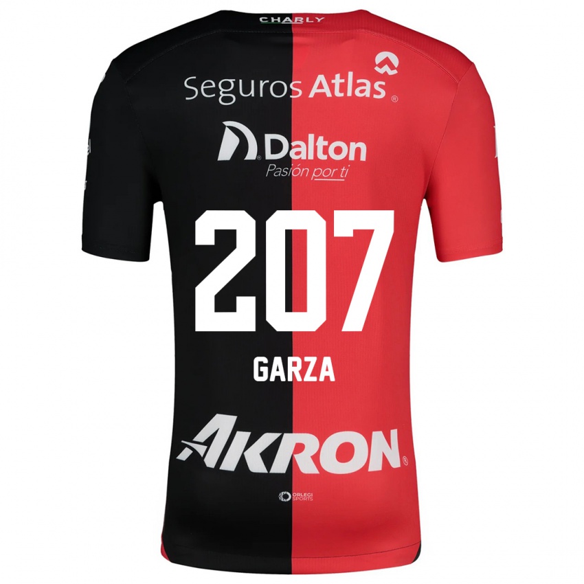 Bambino Maglia Rodolfo Garza #207 Rosso Nero Kit Gara Home 2024/25 Maglietta