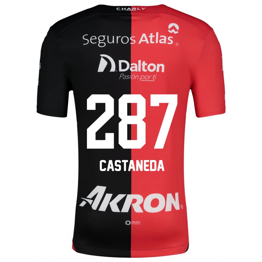 Bambino Maglia Mariano Castañeda #287 Rosso Nero Kit Gara Home 2024/25 Maglietta