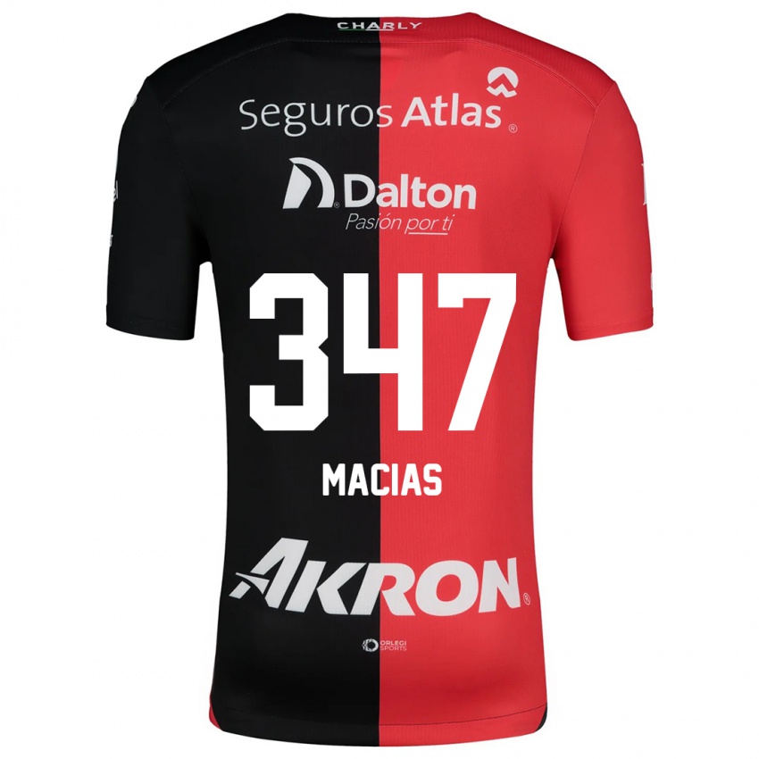 Bambino Maglia Ángel Macías #347 Rosso Nero Kit Gara Home 2024/25 Maglietta