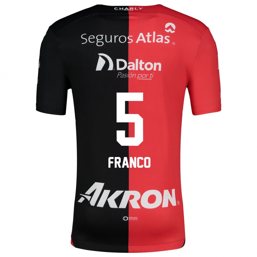 Bambino Maglia Alejandra Franco #5 Rosso Nero Kit Gara Home 2024/25 Maglietta