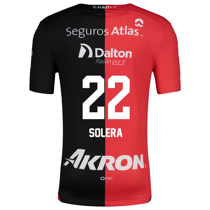 Bambino Maglia Daniela Solera #22 Rosso Nero Kit Gara Home 2024/25 Maglietta