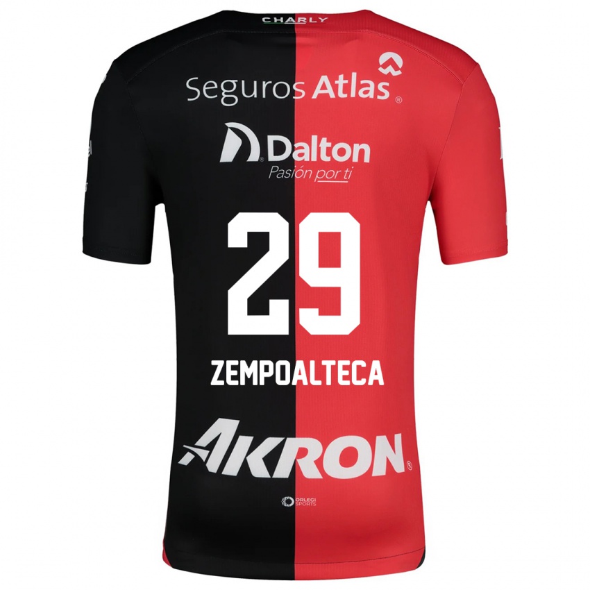 Bambino Maglia Karla Zempoalteca #29 Rosso Nero Kit Gara Home 2024/25 Maglietta