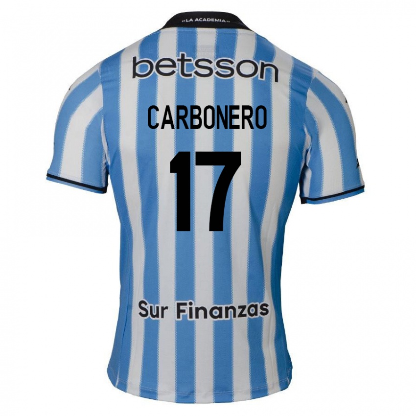 Bambino Maglia Johan Carbonero #17 Blu Bianco Nero Kit Gara Home 2024/25 Maglietta