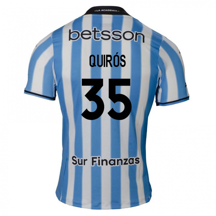 Bambino Maglia Santiago Quirós #35 Blu Bianco Nero Kit Gara Home 2024/25 Maglietta