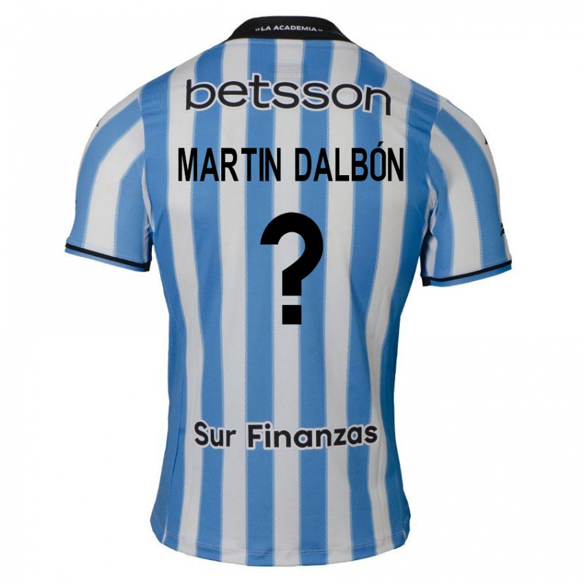 Bambino Maglia Juan Martin Dalbón #0 Blu Bianco Nero Kit Gara Home 2024/25 Maglietta