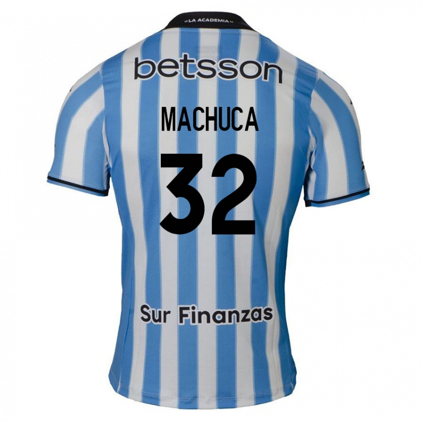 Bambino Maglia Elías Machuca #32 Blu Bianco Nero Kit Gara Home 2024/25 Maglietta