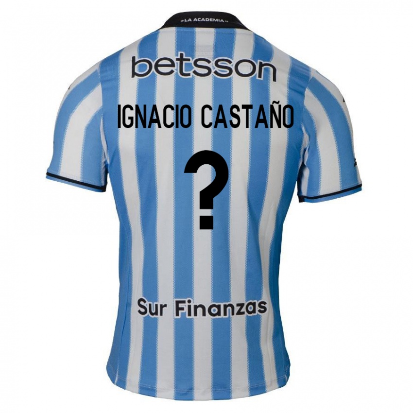 Bambino Maglia Juan Ignacio Castaño #0 Blu Bianco Nero Kit Gara Home 2024/25 Maglietta