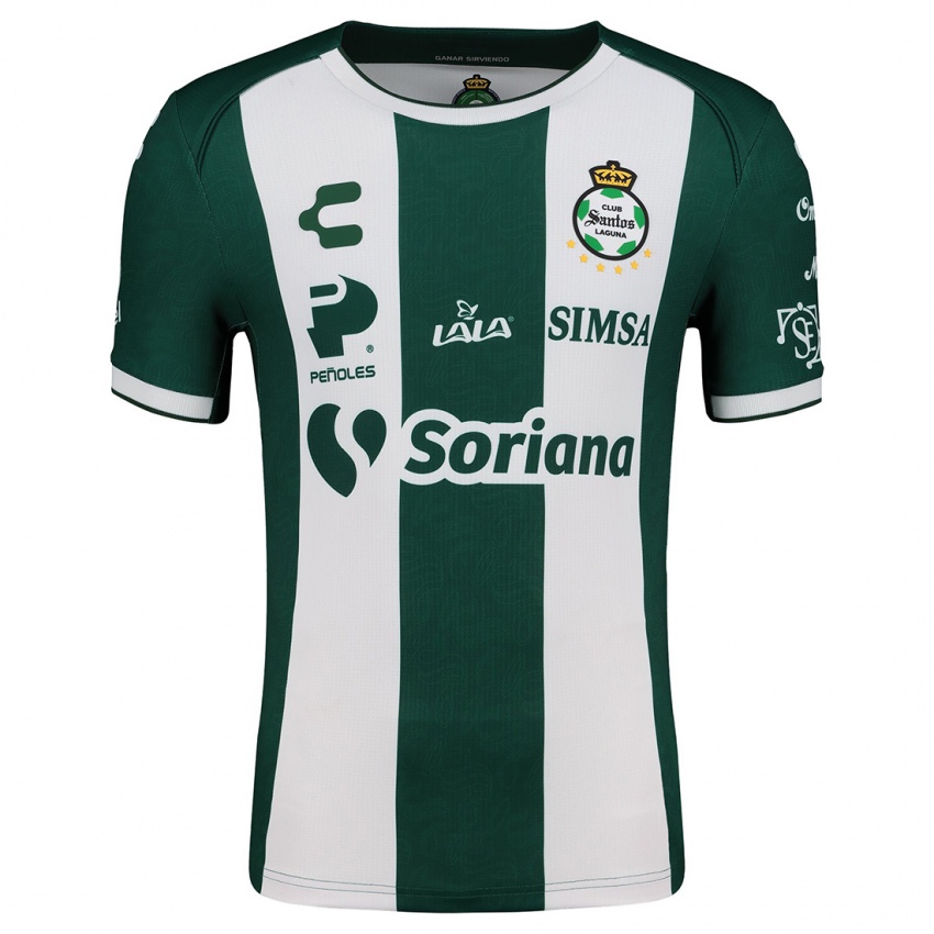 Bambino Maglia Katia Estrada #14 Verde Bianco Kit Gara Home 2024/25 Maglietta