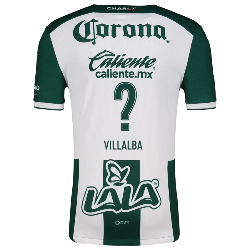 Bambino Maglia Fran Villalba #0 Verde Bianco Kit Gara Home 2024/25 Maglietta