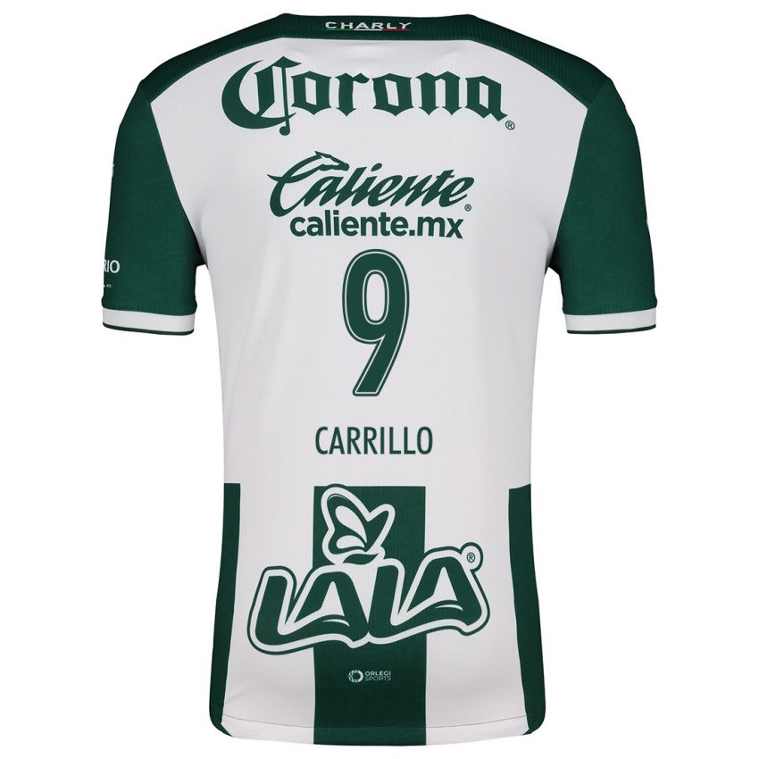 Bambino Maglia Jordán Carrillo #9 Verde Bianco Kit Gara Home 2024/25 Maglietta