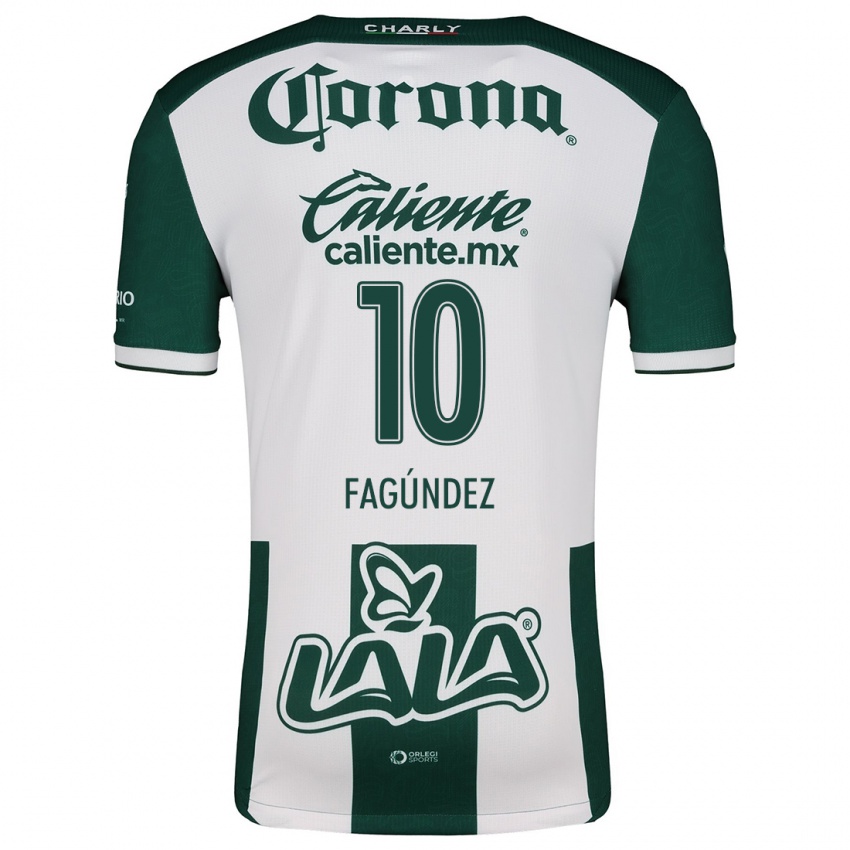 Bambino Maglia Franco Fagúndez #10 Verde Bianco Kit Gara Home 2024/25 Maglietta