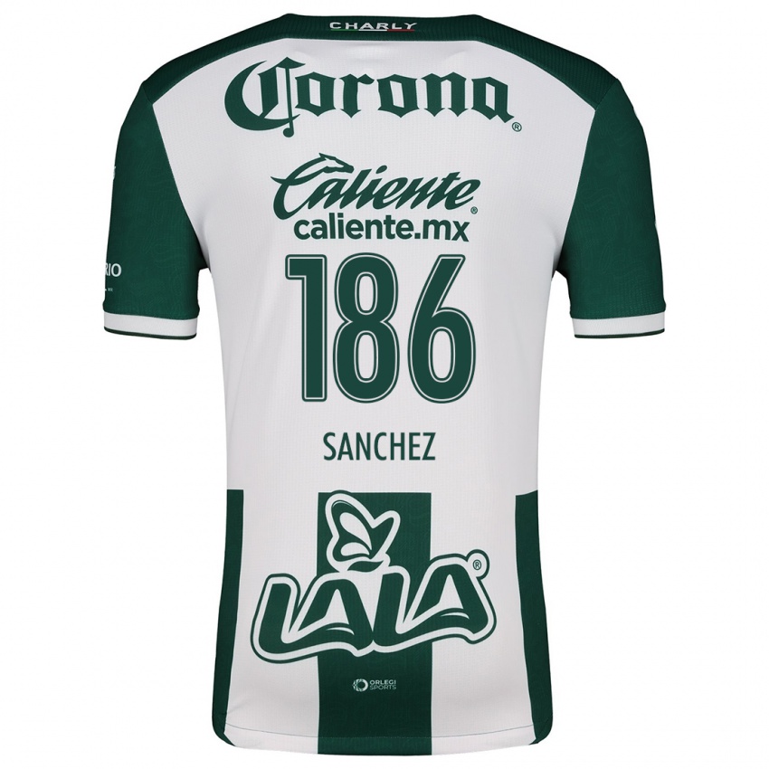 Bambino Maglia David Sánchez #186 Verde Bianco Kit Gara Home 2024/25 Maglietta