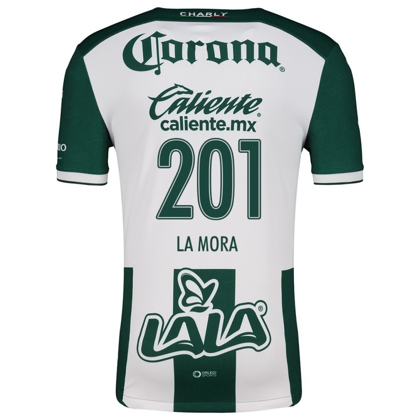 Bambino Maglia Luis De La Mora #201 Verde Bianco Kit Gara Home 2024/25 Maglietta