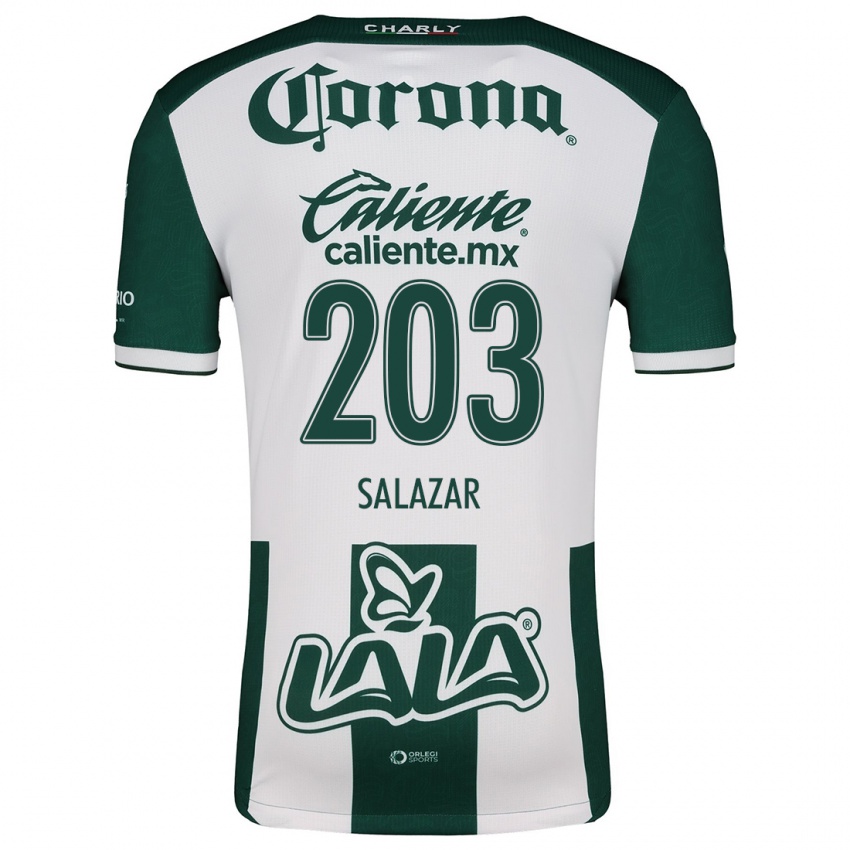 Bambino Maglia Roberto Salazar #203 Verde Bianco Kit Gara Home 2024/25 Maglietta