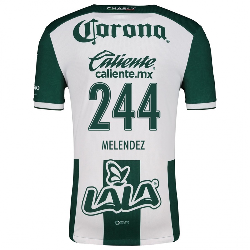 Bambino Maglia Carlos Meléndez #244 Verde Bianco Kit Gara Home 2024/25 Maglietta