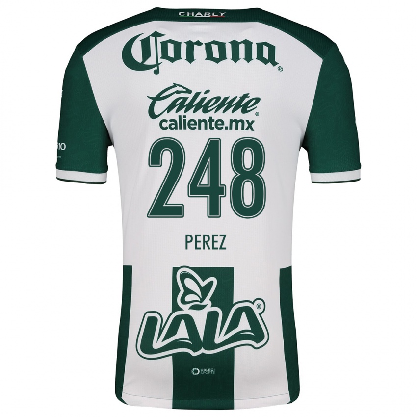 Bambino Maglia Jonathan Pérez #248 Verde Bianco Kit Gara Home 2024/25 Maglietta