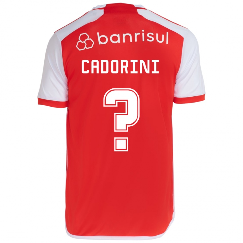 Bambino Maglia Matheus Cadorini #0 Rosso Bianco Kit Gara Home 2024/25 Maglietta