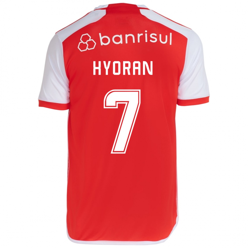 Bambino Maglia Hyoran #7 Rosso Bianco Kit Gara Home 2024/25 Maglietta