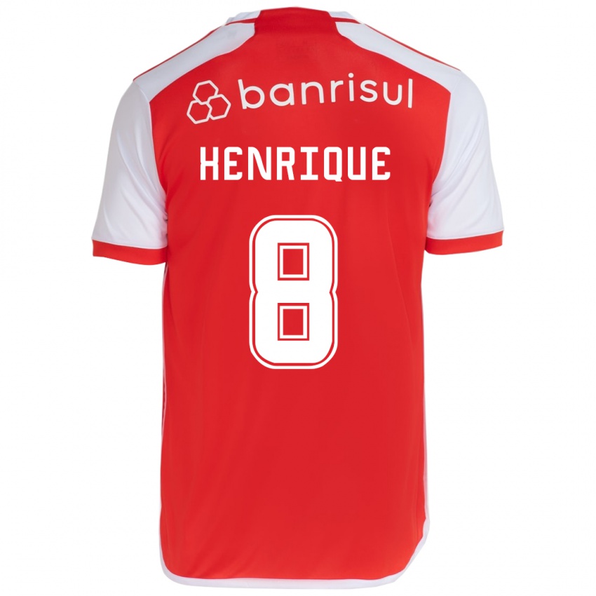 Bambino Maglia Bruno Henrique #8 Rosso Bianco Kit Gara Home 2024/25 Maglietta