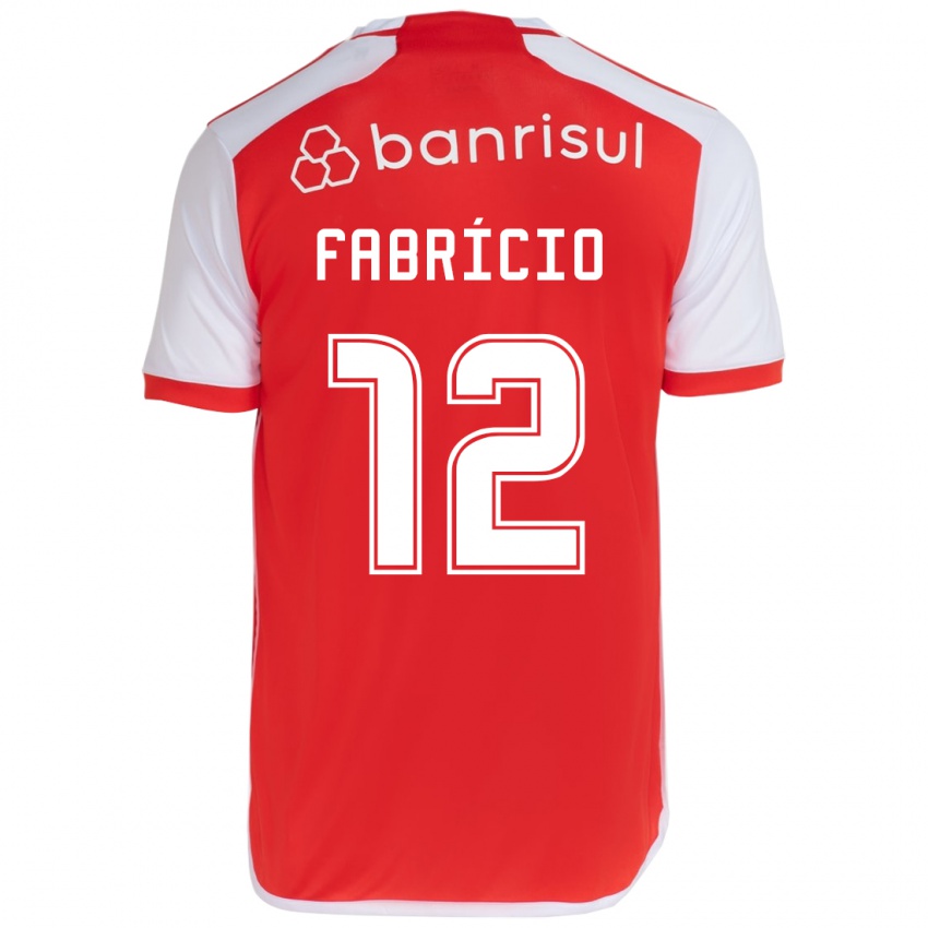 Bambino Maglia Fabrício #12 Rosso Bianco Kit Gara Home 2024/25 Maglietta