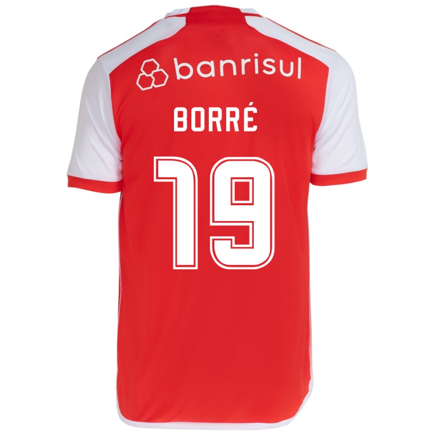 Bambino Maglia Rafael Borré #19 Rosso Bianco Kit Gara Home 2024/25 Maglietta